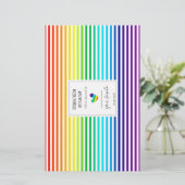 Rainbow Stripes Pattern LGBTQ Artisan Soap Wrapen (Staand voorkant)