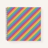 Rainbow Stripes Pattern Notitieboek (Voorkant)