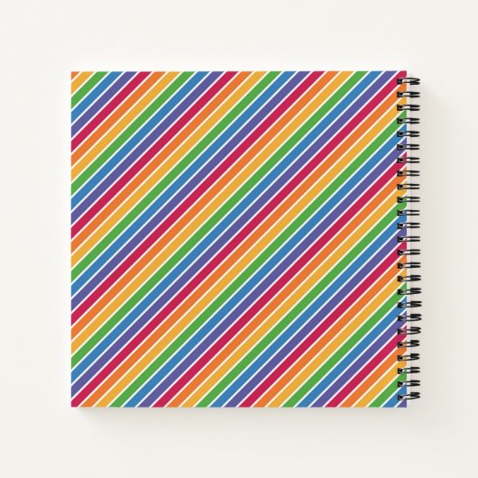Rainbow Stripes Pattern Notitieboek (Achterkant)
