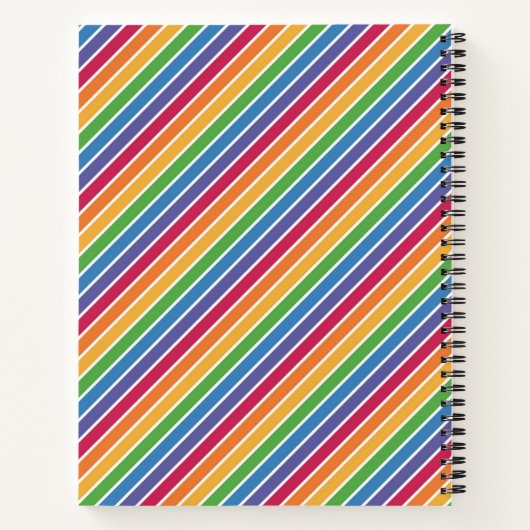 Rainbow Stripes Pattern Notitieboek (Achterkant)