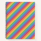 Rainbow Stripes Pattern Notitieboek (Voorkant)