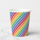 Rainbow Stripes Pattern Papieren Bekers (Achterkant)