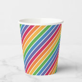 Rainbow Stripes Pattern Papieren Bekers (Links)
