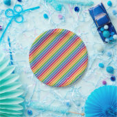 Rainbow Stripes Pattern Papieren Bordje (Feest)