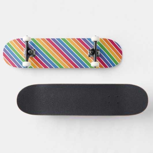Rainbow Stripes Pattern Persoonlijk Skateboard (Horizontaal)