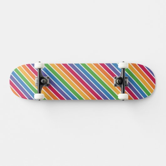 Rainbow Stripes Pattern Persoonlijk Skateboard (Horizontaal)