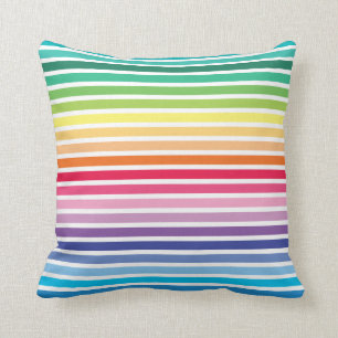 Rainbow Stripes Pattern Pillow Kussen