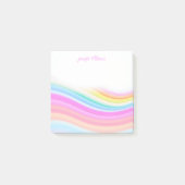 Rainbow Stripes Pattern Pink Custom Post-it® Notes (Voorkant)
