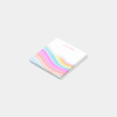 Rainbow Stripes Pattern Pink Custom Post-it® Notes (Schuin)