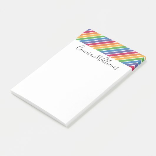 Rainbow Stripes Pattern Post-it® Notes (Schuin)