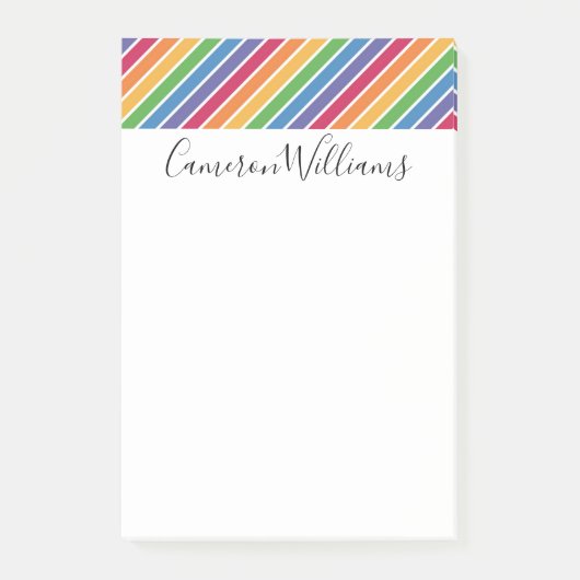 Rainbow Stripes Pattern Post-it® Notes (Voorkant)