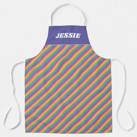 Rainbow Stripes Pattern Schort (Voorkant)