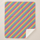 Rainbow Stripes Pattern Sherpa Deken (Voorkant)