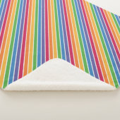 Rainbow Stripes Pattern Sherpa Deken (3/4)
