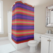 Rainbow Stripes Pattern Shower Curtain Douchegordijn (In situ)