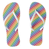 Rainbow Stripes Pattern Teenslippers (Voetbed)