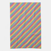 Rainbow Stripes Pattern Theedoek (Verticaal)
