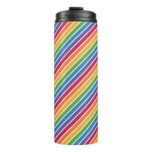 Rainbow Stripes Pattern Thermosbeker