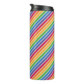 Rainbow Stripes Pattern Thermosbeker (Geroteerd rechts)