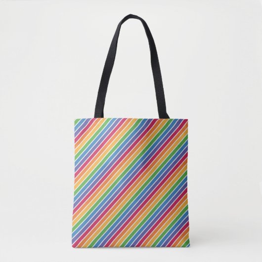 Rainbow Stripes Pattern Tote Bag (Voorkant)