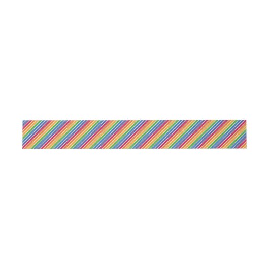 Rainbow Stripes Pattern Uitnodigingen Wikkel (Vlak)