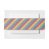 Rainbow Stripes Pattern Uitnodigingen Wikkel (Voorkant Voorbeeld)