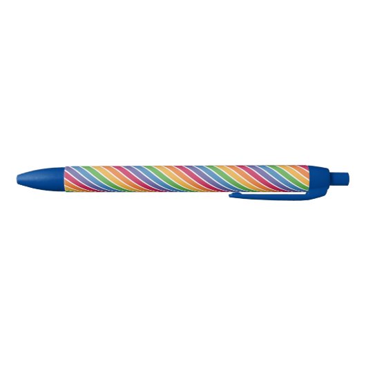 Rainbow Stripes Pattern Zwarte Inkt Pen (Bodem)
