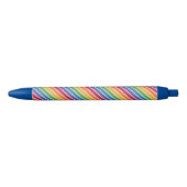 Rainbow Stripes Pattern Zwarte Inkt Pen (Voorkant)