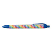 Rainbow Stripes Pattern Zwarte Inkt Pen (Bovenkant)
