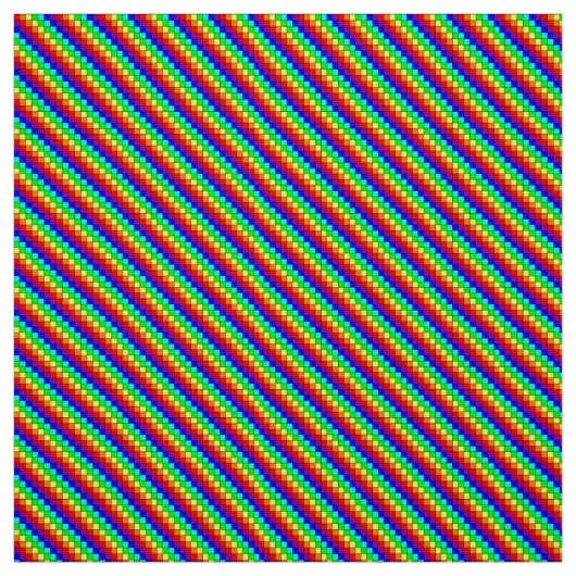 Rainbow Stripes - Polyester Poplin Stof (Swatch)