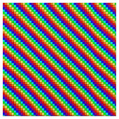 Rainbow Stripes - Polyester Poplin Stof (Close Up)