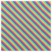 Rainbow Stripes - Polyester Weave Fabric Stof (Close Up)