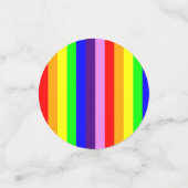 Rainbow Stripes Pride Classic Meerkleurig Confetti (Kleine voorkant)