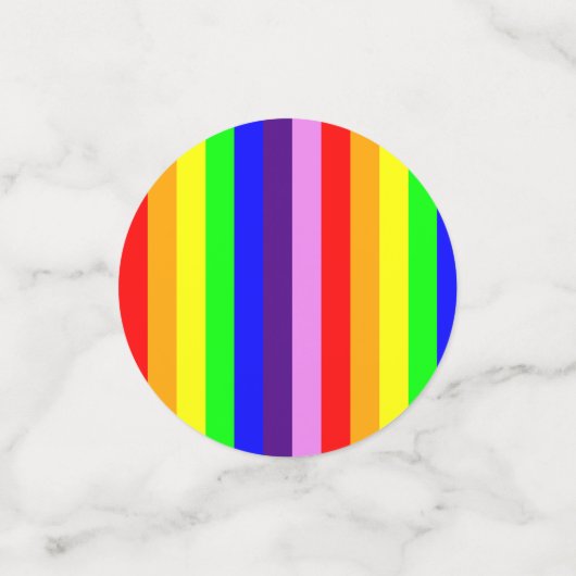 Rainbow Stripes Pride Classic Meerkleurig Confetti (Kleine voorkant)