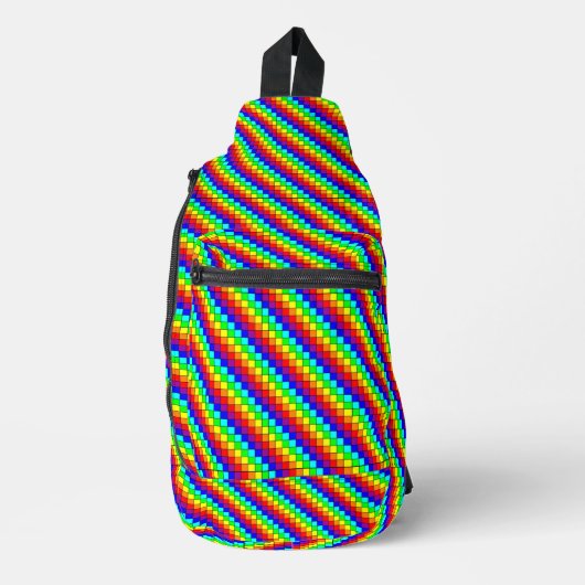 Rainbow Stripes - Sling Bag (Voorkant)