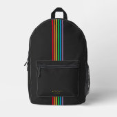 Rainbow Stripes Sportieve stijlvolle klassieker Bedrukte Rugzak (Voorkant)