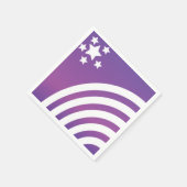 Rainbow Stripes Stars Unicorn Party Servet (Hoek)