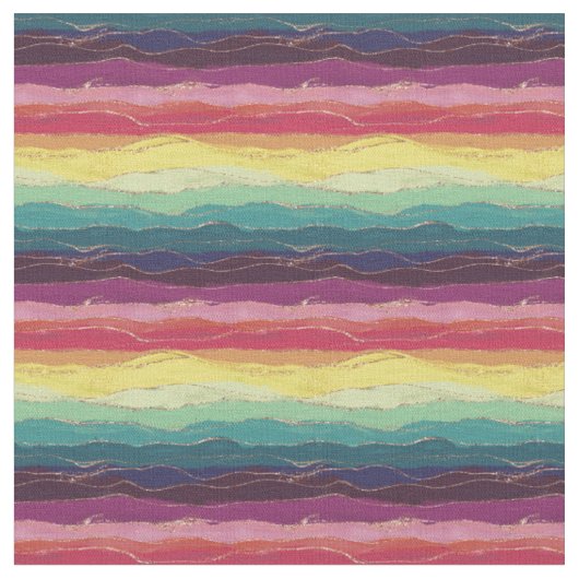 Rainbow Stripes stof Patroon (Close Up)