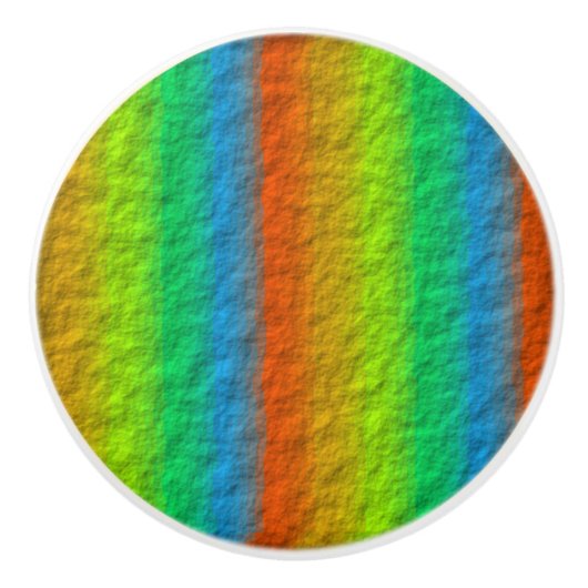 RAINBOW STRIPES TEXTURE KERAMISCHE KNOP (Voorkant)
