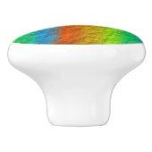 RAINBOW STRIPES TEXTURE KERAMISCHE KNOP (Zijkant)