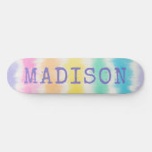 Rainbow Stripes Tie Dye Aangepaste persoonlijke na Persoonlijk Skateboard (Horizontaal)
