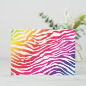 Rainbow Stripes-uitnodiging Kaart (Staand voorkant)