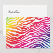 Rainbow Stripes-uitnodiging Kaart (Voorkant / Achterkant)