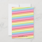 Rainbow Stripes Verjaardagsfeest - 3x5 Uitnodiging (Achterkant)