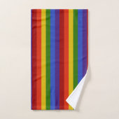Rainbow Stripes Vertical Bath Towel Set Bad Handdoek (Handdoek)