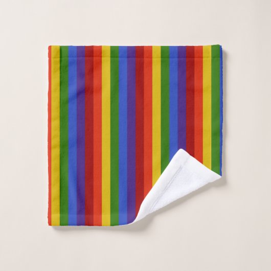Rainbow Stripes Vertical Bath Towel Set Bad Handdoek (Wasdoekje)