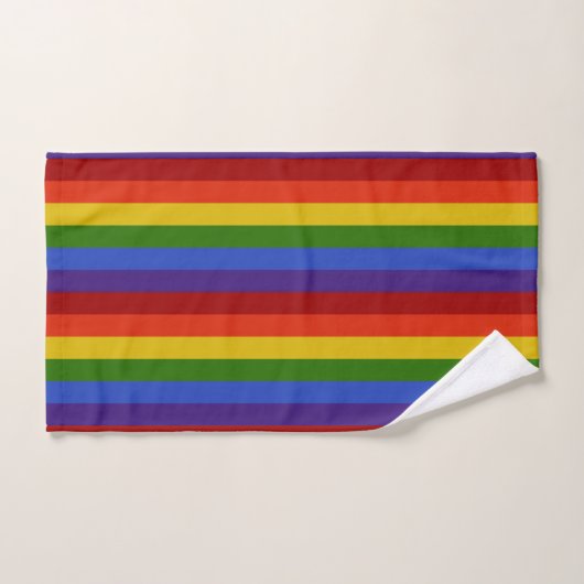 Rainbow Stripes Vertical Bath Towel Set Bad Handdoek (Handdoek)