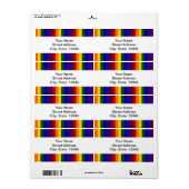 Rainbow Stripes verzendlabel (Full Sheet)