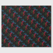 Rainbow stripey tijgerkunst cadeaupapier (Vlak)