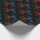 Rainbow stripey tijgerkunst cadeaupapier (Hoek)